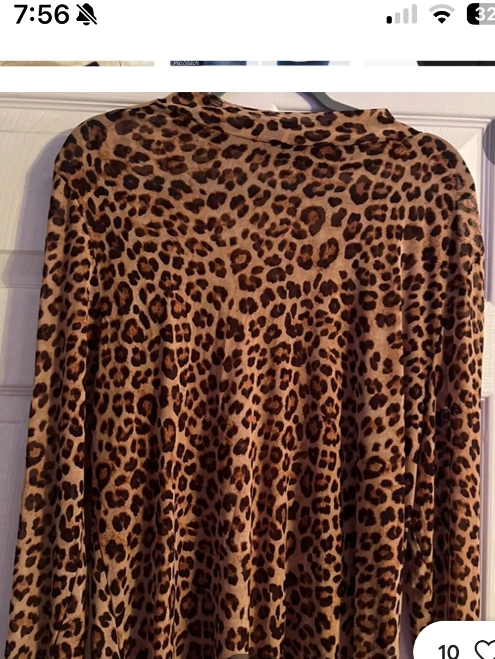 torrid Leopard Print Long Sleeve Top - Brown/Black - Picture 4 of 9